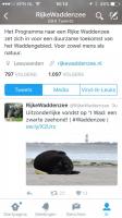 Zwarte pup op de bank bij Ameland / Bron: RijkeWaddenzee / Twitter