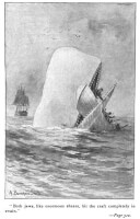 Illustratie uit een vroege editie van Moby Dick / Bron: A. Burnham Shute, Wikimedia Commons (Publiek domein)